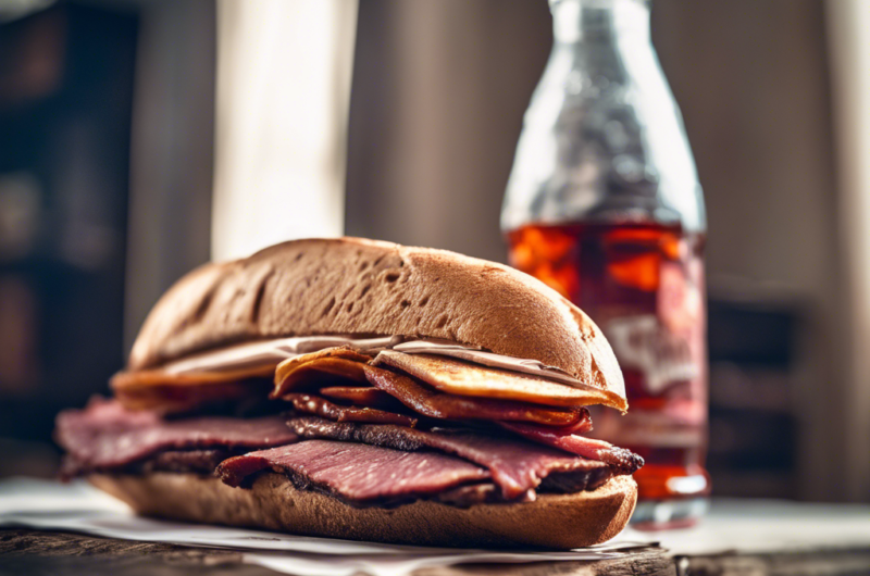 Plant-based Pastrami and Maple Sandwich