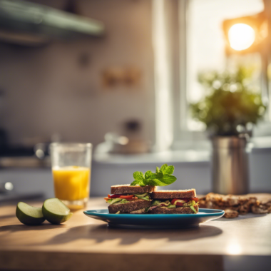 Falafel and Pickled Vegetable Sandwich with Minted Yogurt